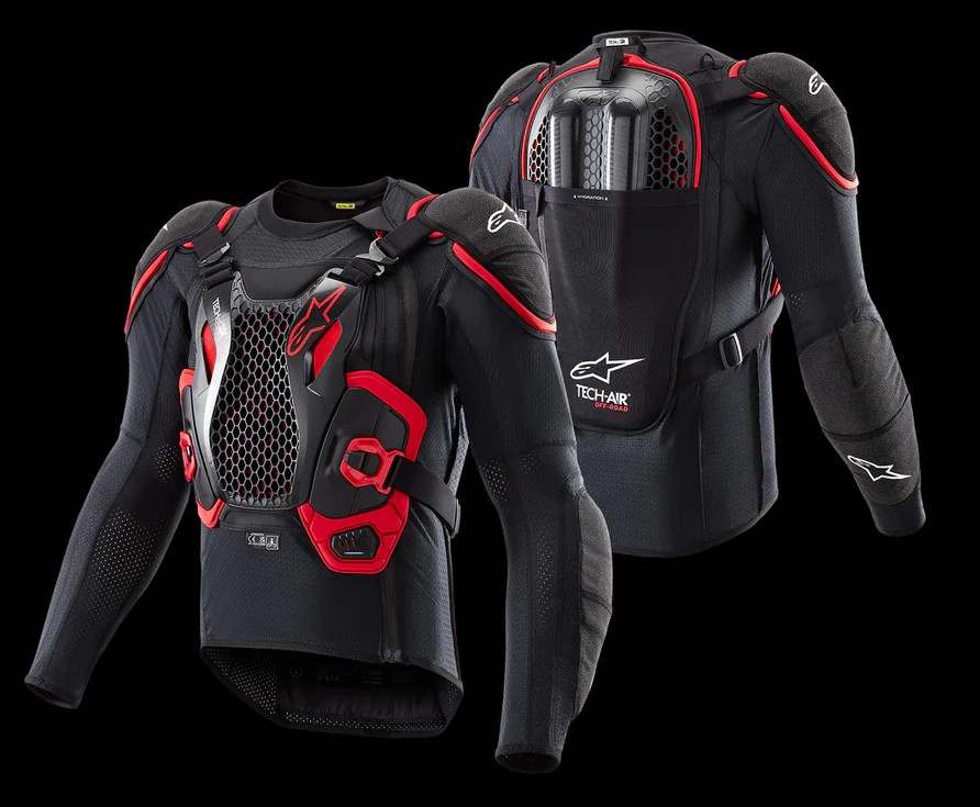 Alpinestars Tech-Air Off-Road airbag system with front and back views