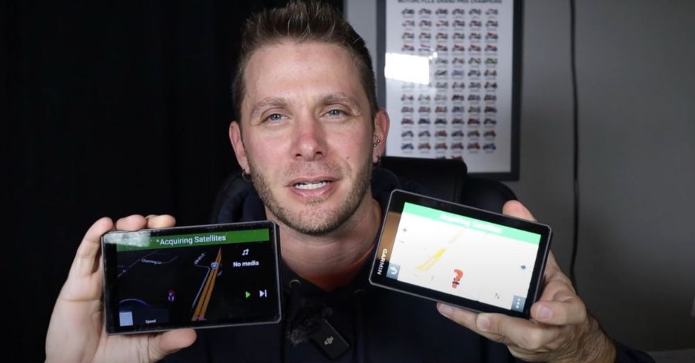 Mario Orsini holding Garmin XT2 and XT GPS units, sharing final thoughts on their performance