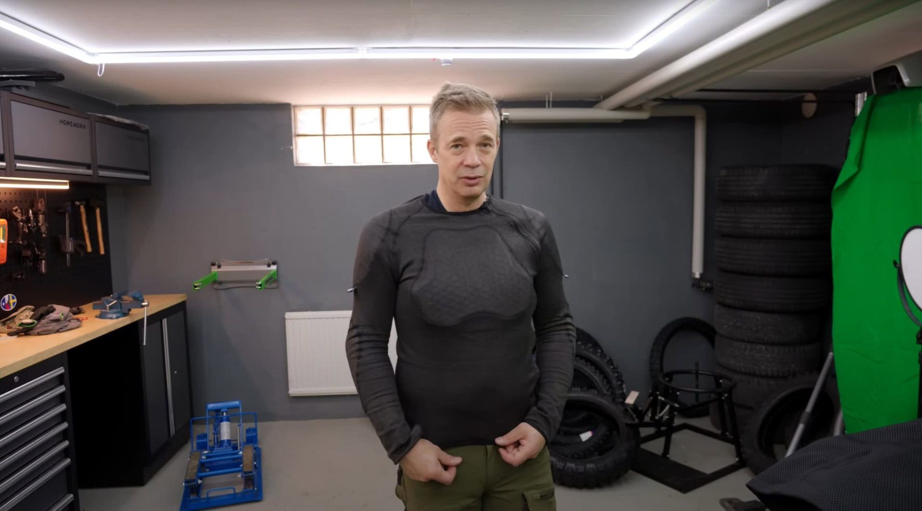 Rider wearing Adventure Spec Supershirt 2.0 showcasing chest and arm armor fit