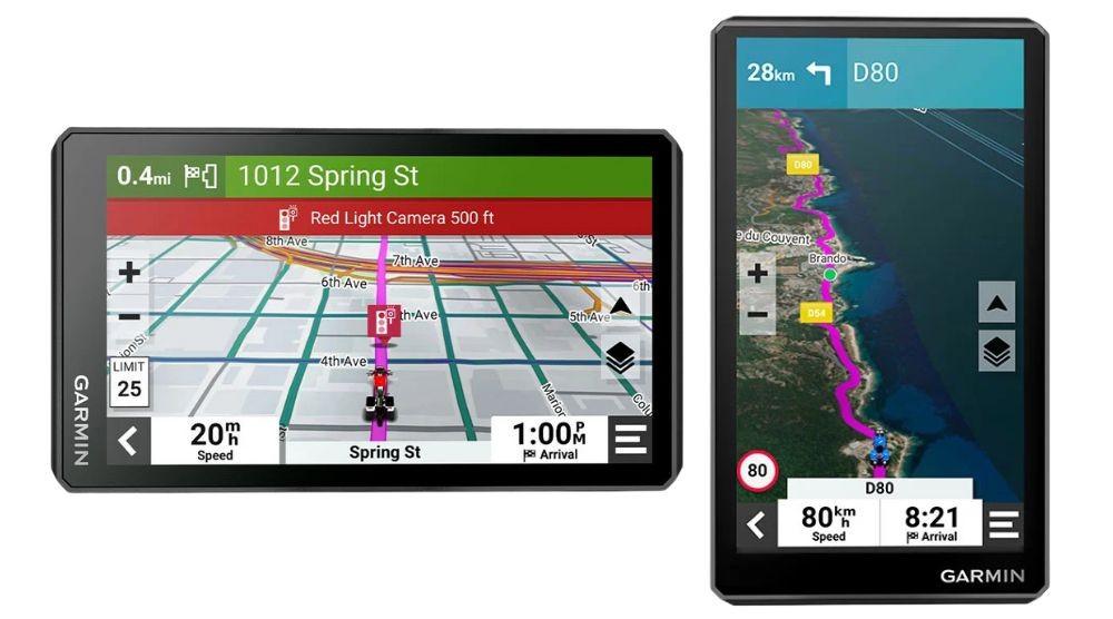 Garmin Zumo XT2 6-inch trans-reflective TFT display with bright HD resolution, usable in sunlight and with gloves