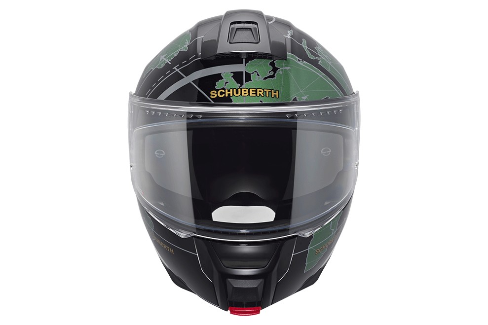 Front view of Schuberth C5 modular helmet with advanced ventilation system