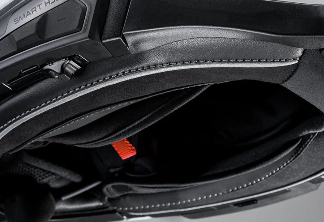 HJC RPHA 91 helmet interior with soft cheek pads and liner