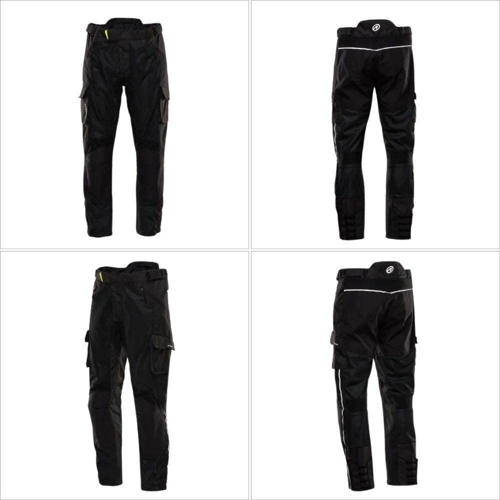 Front and rear views of Olympia Airglide 6 Mesh Pants in black