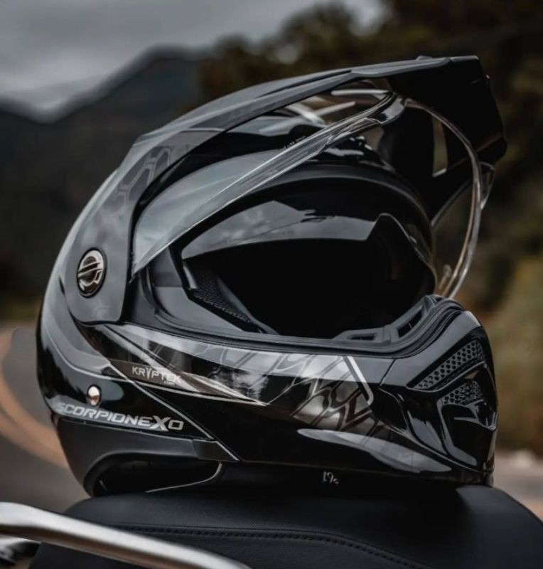 Scorpion EXO-AT960 ADV modular helmet with peak and visor