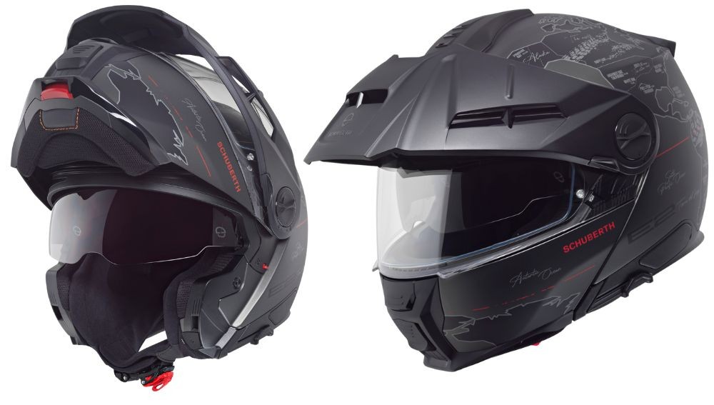 Schuberth E2 modular ADV helmet with Pinlock visor and drop-down sun shield