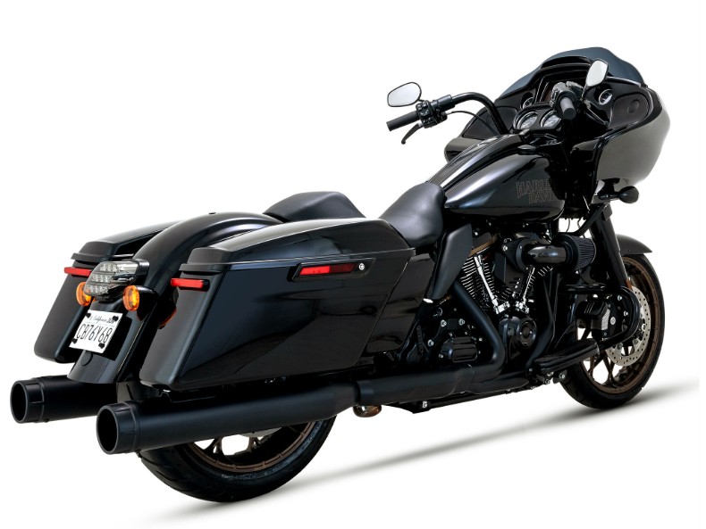 Harley touring motorcycle with Vance & Hines Torquer 450 slip-on exhaust