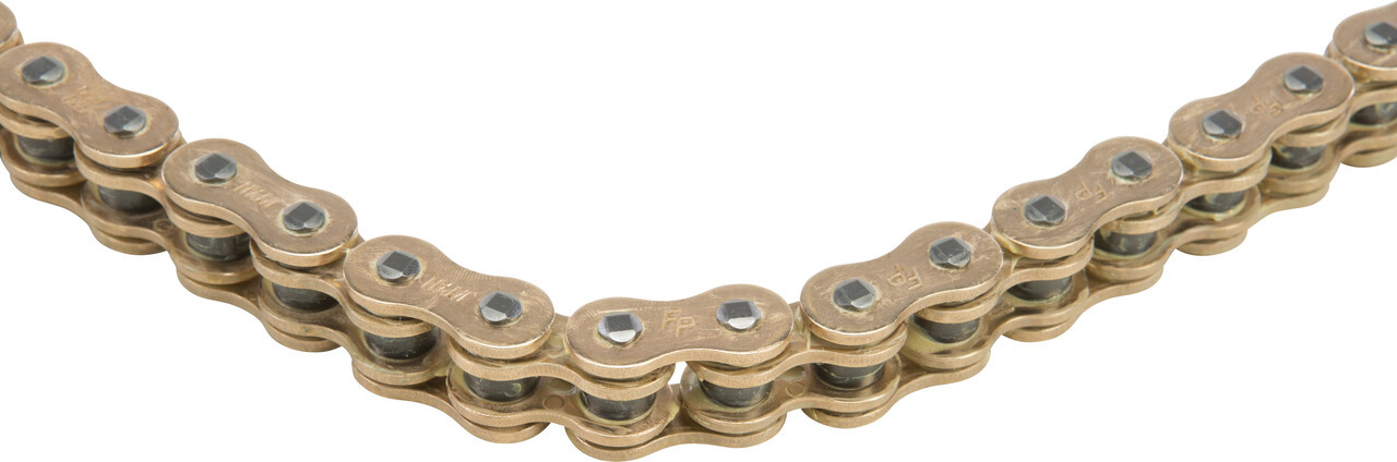 Fire Power FPX 525 X-Ring motorcycle chain with gold finish
