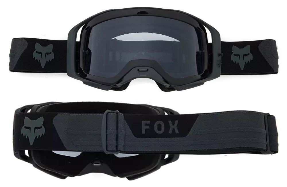 Fox Racing Airspace Core motocross goggles with wide lens and silicone-backed strap for secure fit