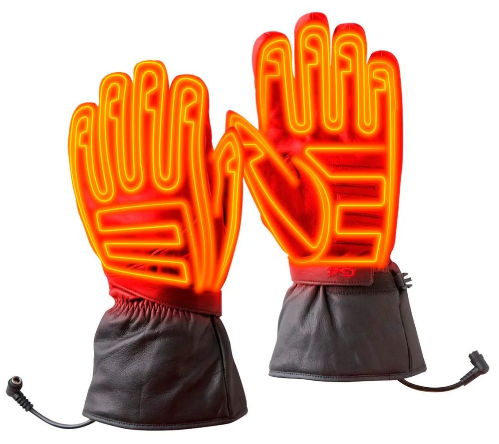 Gerbing G4 heated motorcycle gloves with Microwire elements warming each fingertip