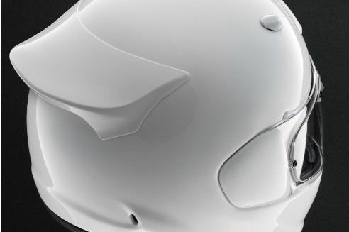 Rear view of Arai Contour-X helmet showing XGR spoiler design for airflow stability