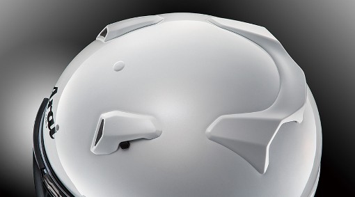 Top view of Arai Signet-X helmet showing multiple ventilation intakes and exhaust vents