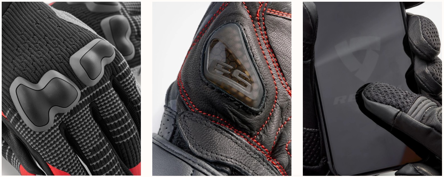 REVIT Kinetic 2 gloves knit construction knuckle protection touchscreen use