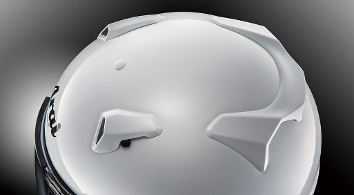 Arai Quantum-X helmet top vents showing hot-weather ventilation design